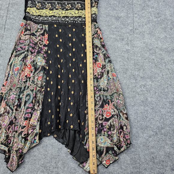 Vintage Hourglass Dress Womens Medium Y2K Fairy Black Whimsigoth Velvet Boho - Picture 5 of 8